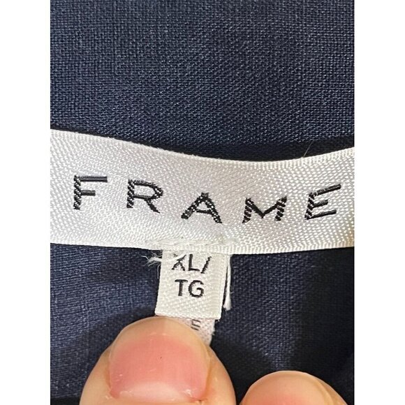 Frame Chic Luxury Mini Dress 16 Blue Neutral Modern Sexy Preppy Old Money Edgy - Picture 4 of 16